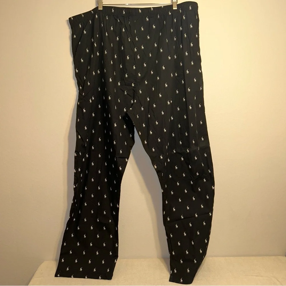 Polo Ralph Lauren Sleepwear Black Allover Pony PJ Bottoms‎ Size 3XT